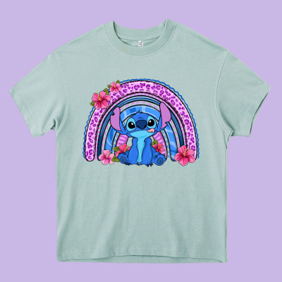 Stitch Rainbow Heavy Core Tee Designed By Zillion Design Studio