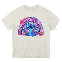Cream stitch rainbow Heavy Core Tee - Zillion Design Studio
