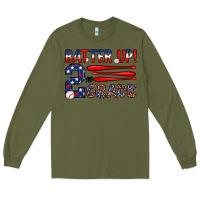 Army Green batter up 2nd grade Long Sleeve Tee - JahusDesignShop