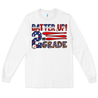 White batter up 2nd grade Long Sleeve Tee - JahusDesignShop