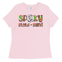 Bubblegum Pink Spooky State of Mind Ladies Tee - texasbilliewilder