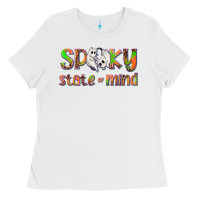 White Spooky State of Mind Ladies Tee - texasbilliewilder