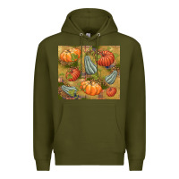Army Green Fall Premium Hoodie - NancyCooperArtShop