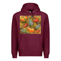 Burgundy Fall Premium Hoodie - NancyCooperArtShop