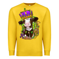 Lemon Mardi Gras cow Premium Sweatshirt - NancyCooperArtShop