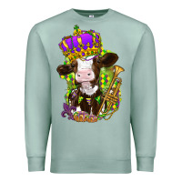 Seafoam Mardi Gras cow Premium Sweatshirt - NancyCooperArtShop