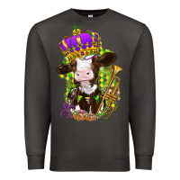 Smoke Mardi Gras cow Premium Sweatshirt - NancyCooperArtShop