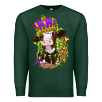 Sports Green Mardi Gras cow Premium Sweatshirt - NancyCooperArtShop