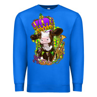 True Royal Mardi Gras cow Premium Sweatshirt - NancyCooperArtShop