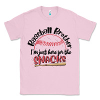 Bubblegum Pink baseball brother i'm just here for the snacks Classic Tee - MaliasSmallBusiness