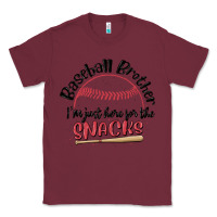 Burgundy baseball brother i'm just here for the snacks Classic Tee - MaliasSmallBusiness
