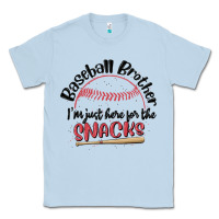 Dusty Blue baseball brother i'm just here for the snacks Classic Tee - MaliasSmallBusiness