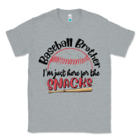 Heather Grey baseball brother i'm just here for the snacks Classic Tee - MaliasSmallBusiness