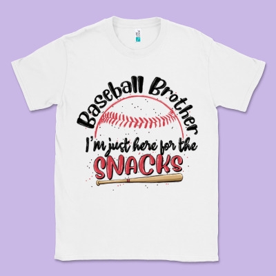 Baseball Brother I'm Just Here For The Snacks Classic Tee Designed By Maliassmallbusiness