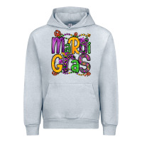 Heather Grey mardi gras Urban Hoodie - OliviaCreatesArt