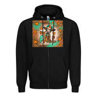 Black Western Hay Fall Cow Zipper Hoodie - LillyAllenDesigns