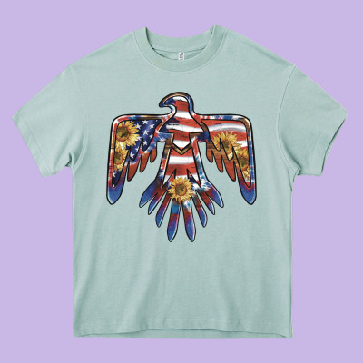 Thunderbird Usa Heavy Core Tee Designed By Barkaloodesign