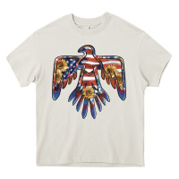 Cream thunderbird usa Heavy Core Tee - BarkalooDesign