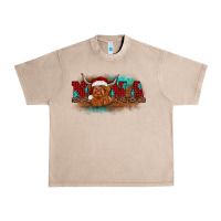 French Oak christmas nana highland cow Urban Heavy Tee - BarkalooDesign