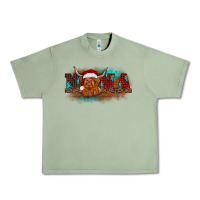 Oil Green christmas nana highland cow Urban Heavy Tee - BarkalooDesign