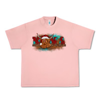 Christmas Nana Highland Cow Urban Heavy Tee | Teevron