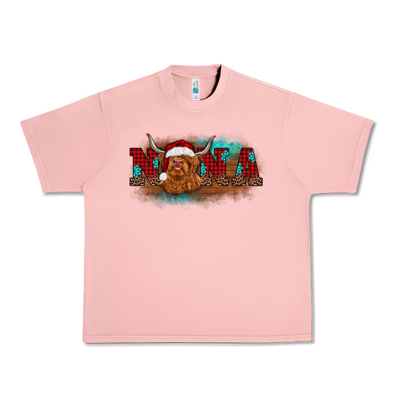 Christmas Nana Highland Cow Urban Heavy Tee by BarkalooDesign | Teevron