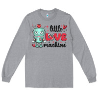 Heather Grey little love machine Long Sleeve Tee - MaliasSmallBusiness