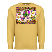 Antique Gold Mardi Gras with crab Premium Sweatshirt - NancyCooperArtShop