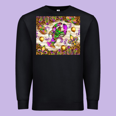 Mardi Gras With Crab Premium Sweatshirt Designed By Nancycooperartshop
