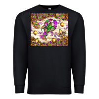 Black Mardi Gras with crab Premium Sweatshirt - NancyCooperArtShop
