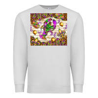 Dove Grey Mardi Gras with crab Premium Sweatshirt - NancyCooperArtShop