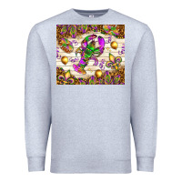 Heather Grey Mardi Gras with crab Premium Sweatshirt - NancyCooperArtShop