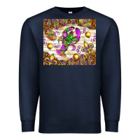 Navy Mardi Gras with crab Premium Sweatshirt - NancyCooperArtShop