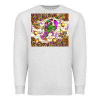 Oatmeal Heather Mardi Gras with crab Premium Sweatshirt - NancyCooperArtShop