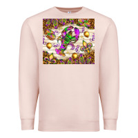 Pale Pink Mardi Gras with crab Premium Sweatshirt - NancyCooperArtShop