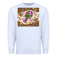 White Mardi Gras with crab Premium Sweatshirt - NancyCooperArtShop
