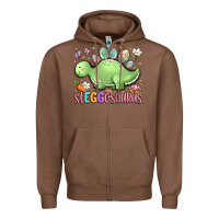 Chestnut easter stegosaurus delight Zipper Hoodie - LillyAllenDesigns
