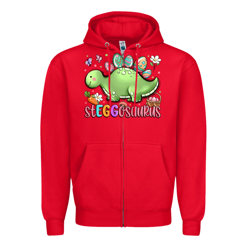 Easter Stegosaurus Delight Zipper Hoodie by LillyAllenDesigns | Teevron