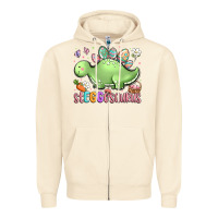 Sandshell easter stegosaurus delight Zipper Hoodie - LillyAllenDesigns
