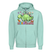 Seafoam easter stegosaurus delight Zipper Hoodie - LillyAllenDesigns