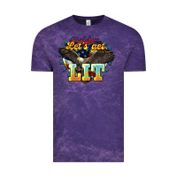 Cloud Purple lets get lit america eagle Vintage Tee - NancyCooperArtShop