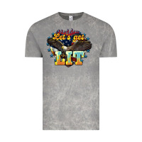 Cloud Rock lets get lit america eagle Vintage Tee - NancyCooperArtShop