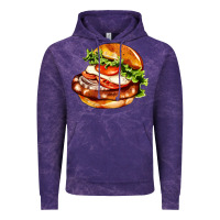 Cloud Purple American hamburger Vintage Hoodie - AdoDesignShop
