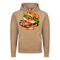 Vintage Coffee American hamburger Vintage Hoodie - AdoDesignShop