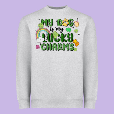My Dog Is My Lucky Charms Heavyweight Sweatshirt Designed By Maliassmallbusiness