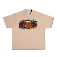 Christmas Mom Highland Cow Urban Heavy Tee | Teevron