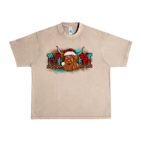 French Oak christmas mom highland cow Urban Heavy Tee - BarkalooDesign