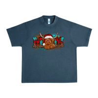 Midnight Navy christmas mom highland cow Urban Heavy Tee - BarkalooDesign