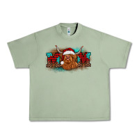 Oil Green christmas mom highland cow Urban Heavy Tee - BarkalooDesign