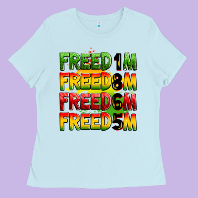 Freedom Freedom Freedom Freedom 1865 Ladies Tee Designed By Zillion Design Studio